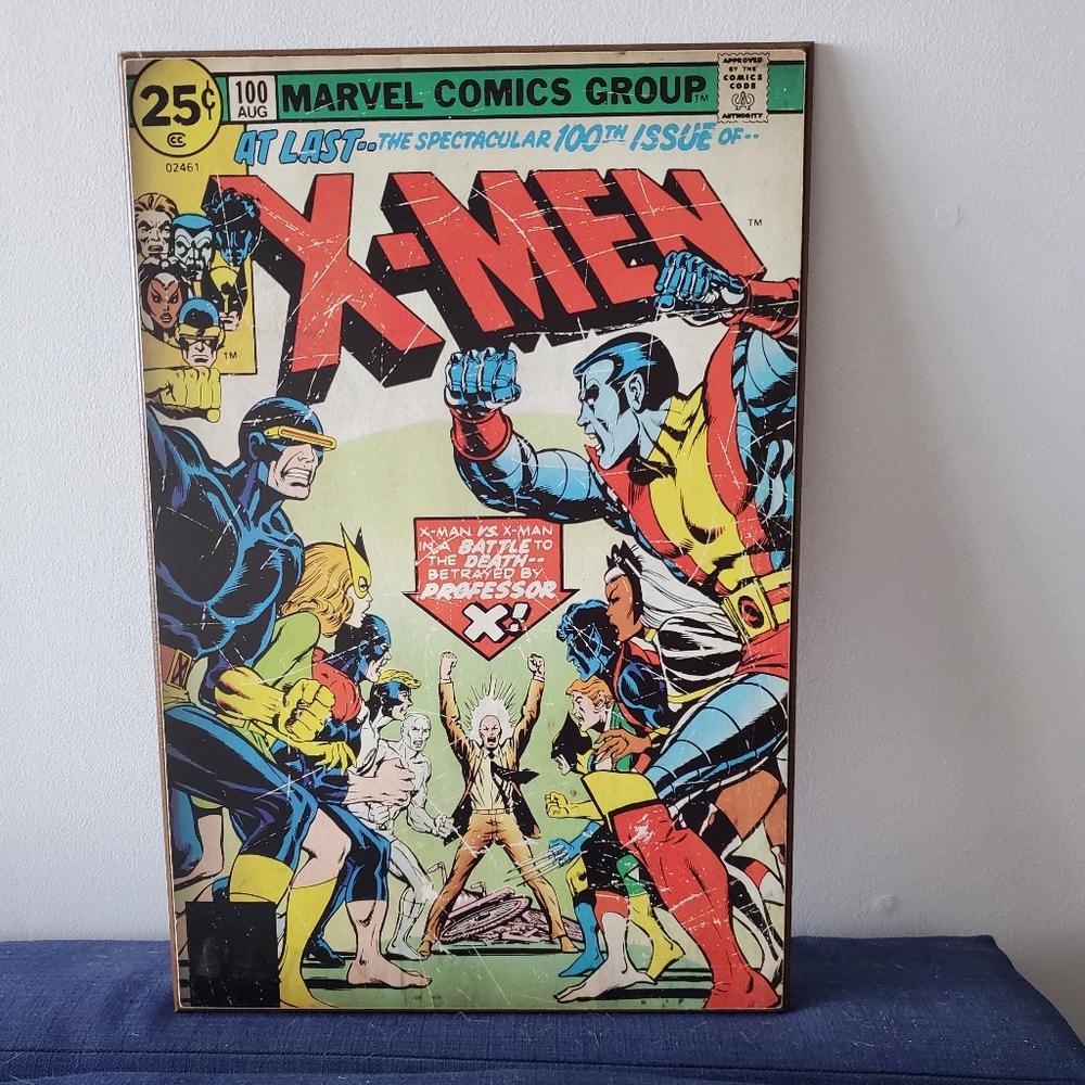 X-MEN Vintage Cover - Wooden Wall Art